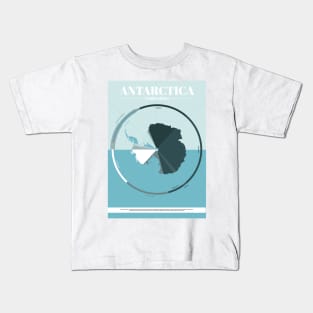 Antarctica Territory Map Kids T-Shirt